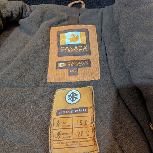 Canada Workgear Men's Heavy Duty Hooded Coat Size Large - Picture 12 of 13